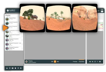 Real-time ClassVR student monitoring screen